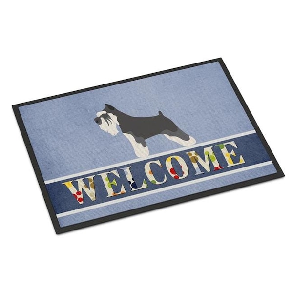 Carolines Treasures Carolines Treasures BB8298JMAT Miniature Schnauzer Welcome Indoor or Outdoor Mat - 24 x 36 in. BB8298JMAT - main